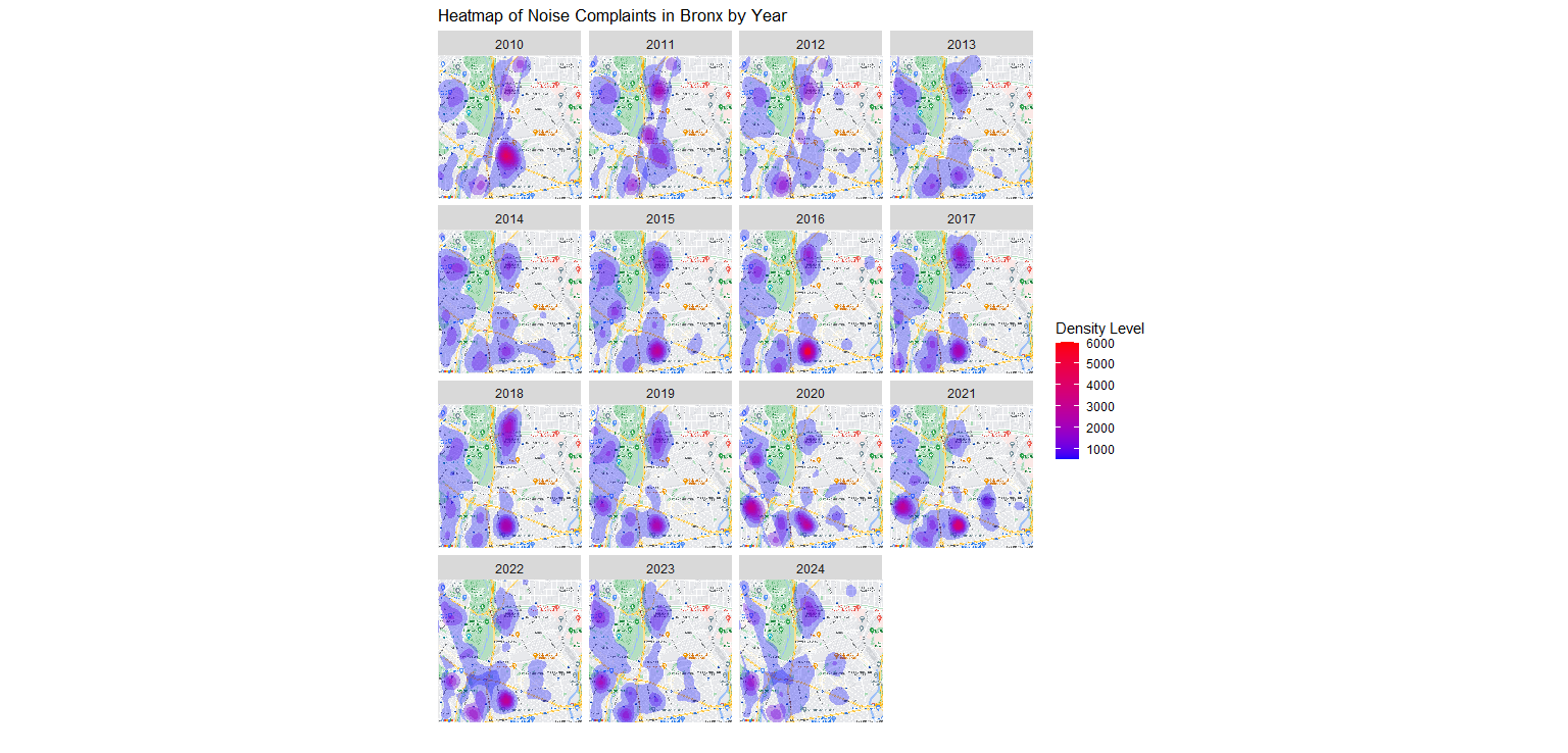 Bronx noise heatmap